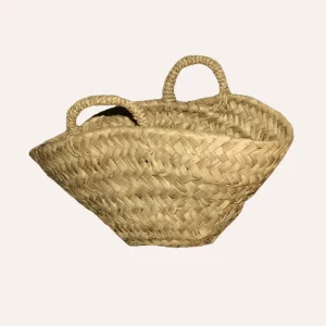 Mini cesto de palmito artesanal con asas de cuerda para detalles y decoración - Fibranature Luque