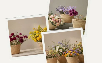 Cestos de palmito a medida: Calidez natural para floristerías