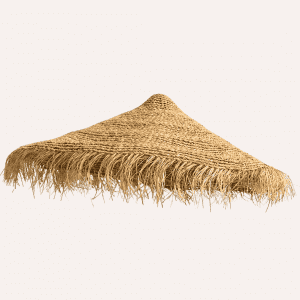 Sombrilla de esparto - punto capacho con flecos