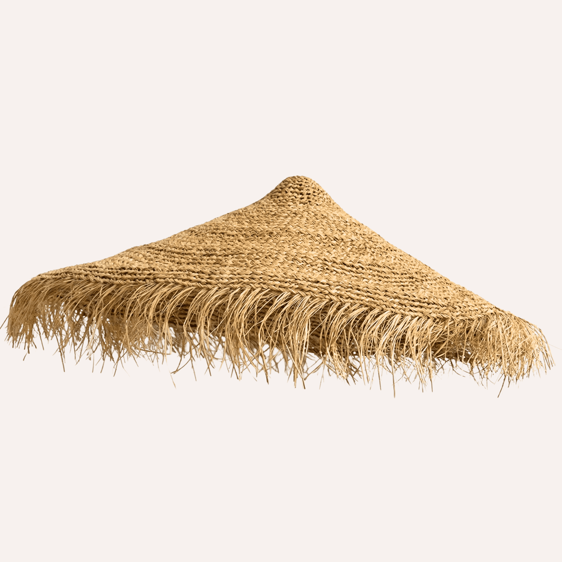 Sombrilla de esparto - punto capacho con flecos