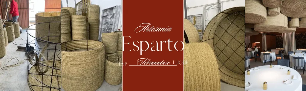 Trabajo de Artesanía Fibranature Luque - Cilindros de esparto para decoración navideña